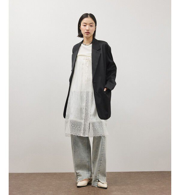 ADAM ET ROPE'「【サステナブル】レースワンピーススカート」|スカート|