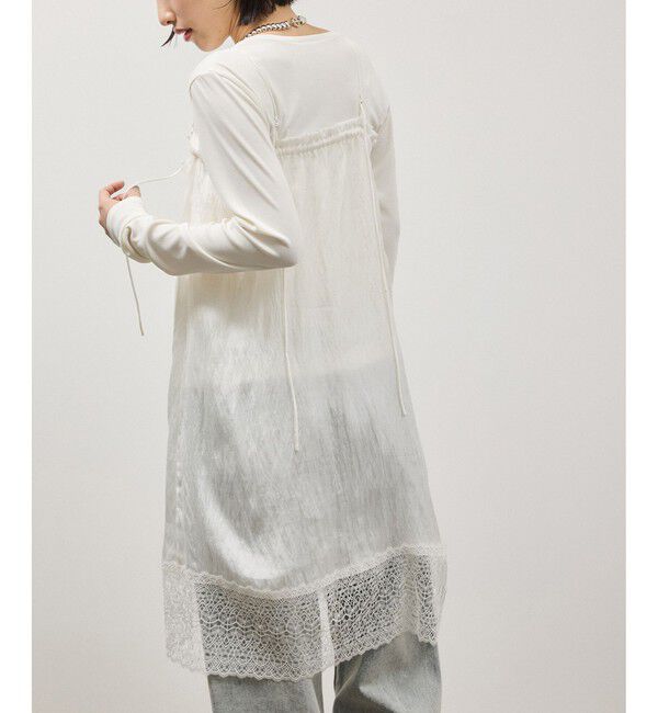 ADAM ET ROPE'「【サステナブル】レースワンピーススカート」|スカート|