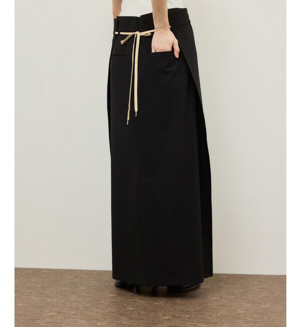 ADAM ET ROPE'「ドロストリーンスカート」|スカート|ブラック(01)