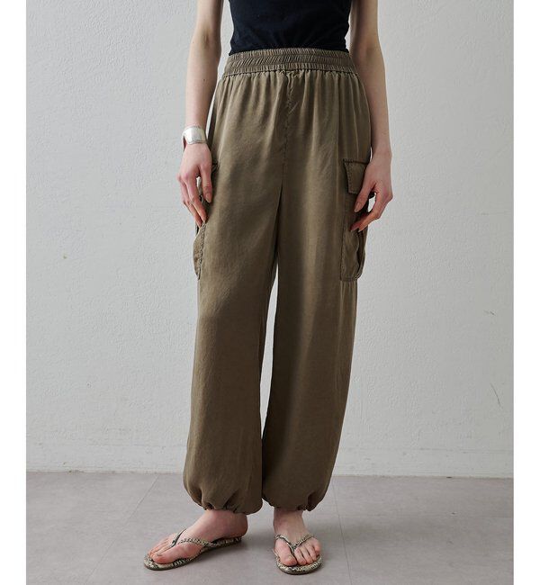 Drawing Numbers「【Drawing Numbers】ピグメントキュプラカーゴパンツ」|チノ|カーキ