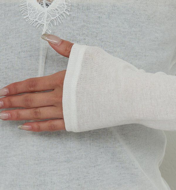  「VレースロンTee」|Tシャツ・カットソー|