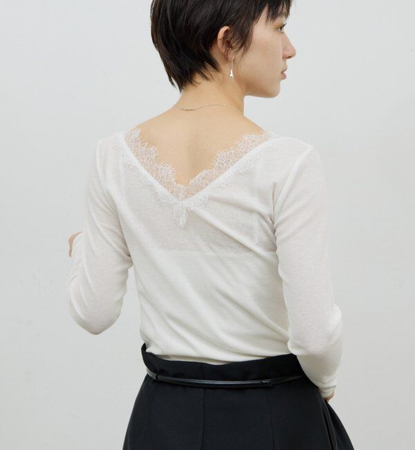  「VレースロンTee」|Tシャツ・カットソー|