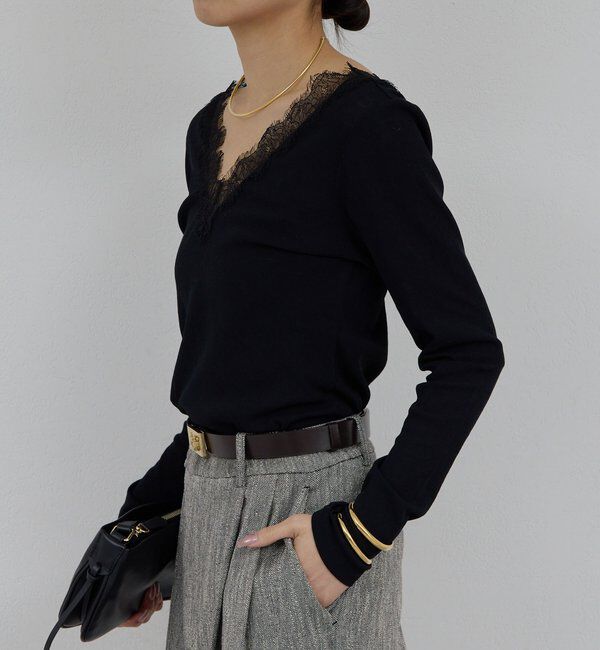  「VレースロンTee」|Tシャツ・カットソー|