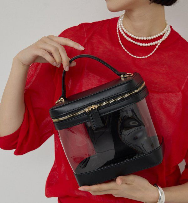  「【2.718】ビニールバニティ」|トートバッグ|ブラック