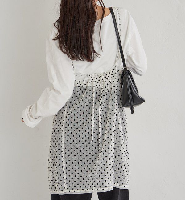 「ドットチュールキャミチュニック」|キャミソール|
