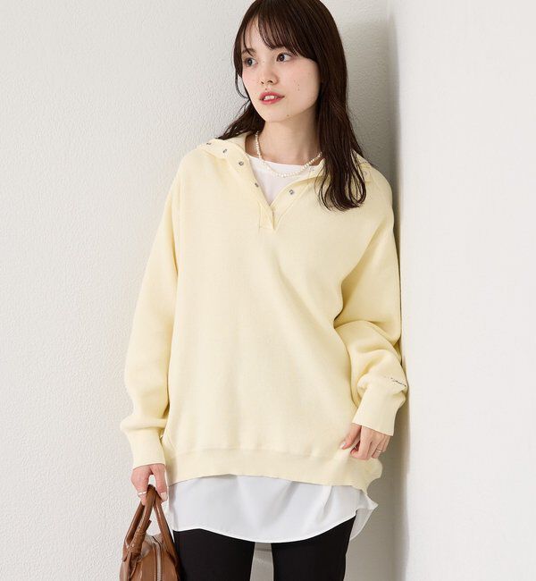  「スウェットライクヘンリーニット」|ニット・セーター|