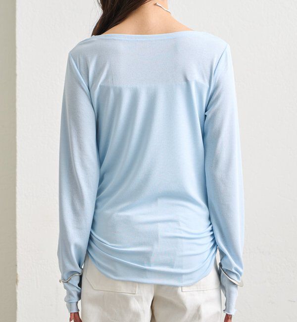  「裾ギャザーシアーロンＴ」|Tシャツ・カットソー|