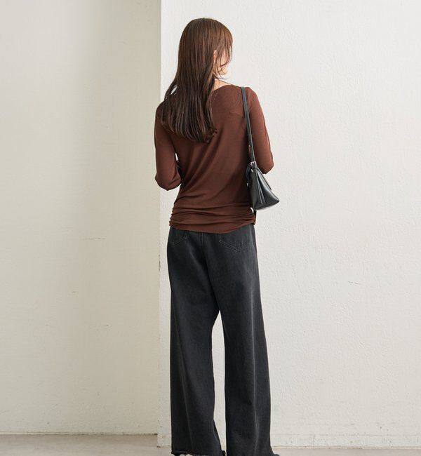  「裾ギャザーシアーロンＴ」|Tシャツ・カットソー|