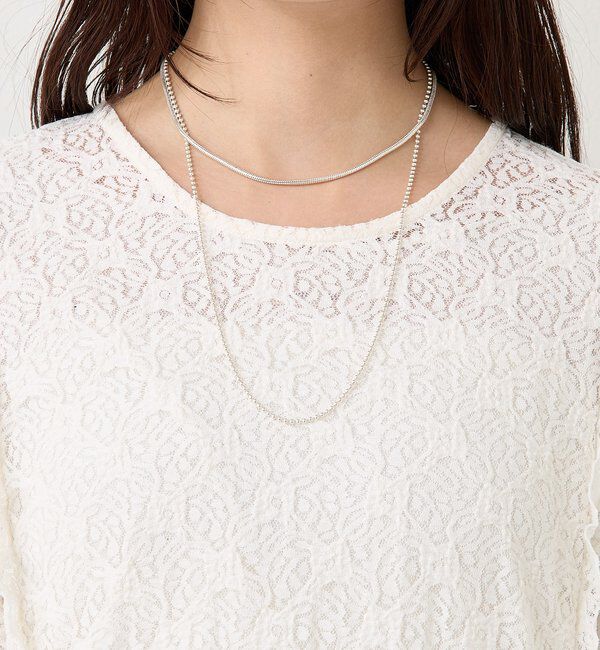  「カットレース切替ワンピース」|ワンピース|