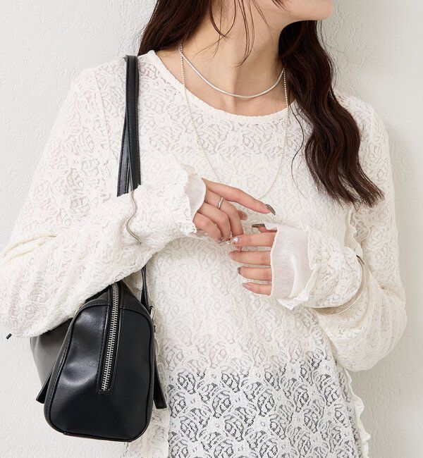  「カットレース切替ワンピース」|ワンピース|