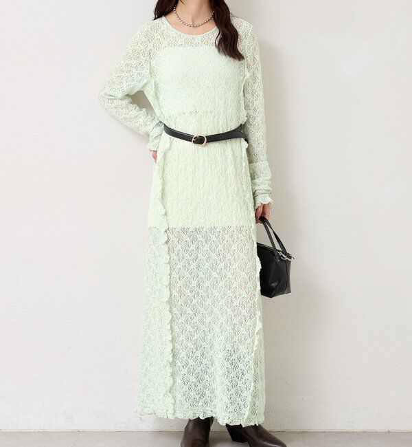  「カットレース切替ワンピース」|ワンピース|