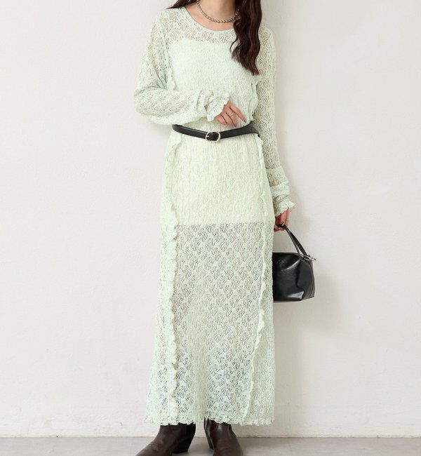  「カットレース切替ワンピース」|ワンピース|