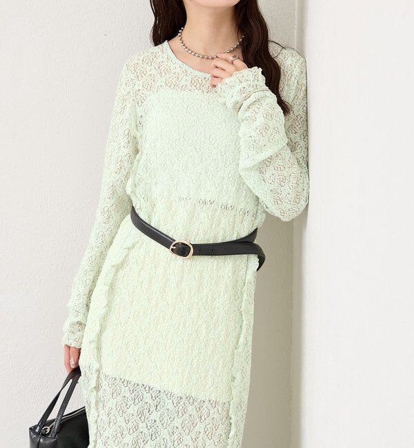  「カットレース切替ワンピース」|ワンピース|