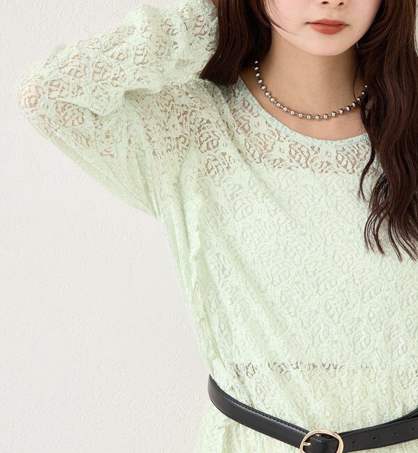  「カットレース切替ワンピース」|ワンピース|