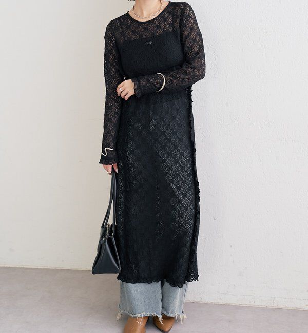  「カットレース切替ワンピース」|ワンピース|