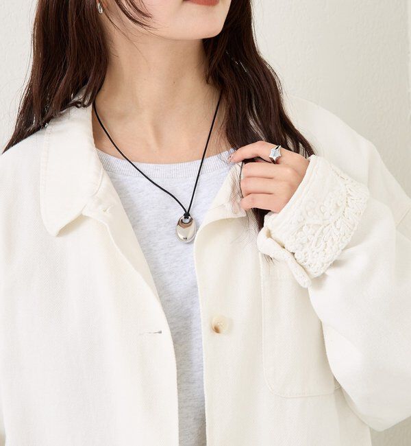  「裾レースツイルジャケット」|ブルゾン・スタジャン|