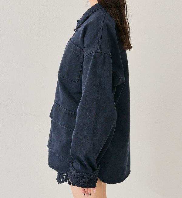  「裾レースツイルジャケット」|ブルゾン・スタジャン|