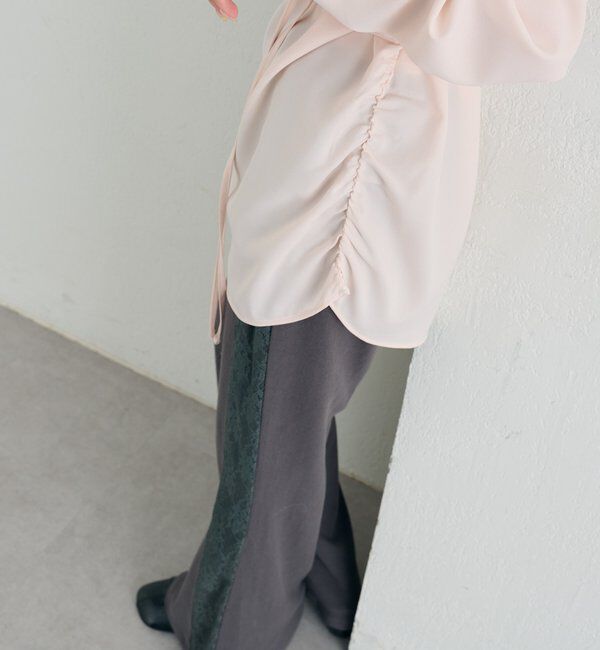 「サイドギャザーＴブラウス」|シャツ・ブラウス|