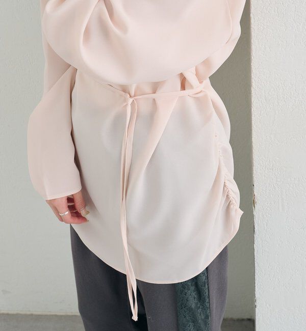  「サイドギャザーＴブラウス」|シャツ・ブラウス|