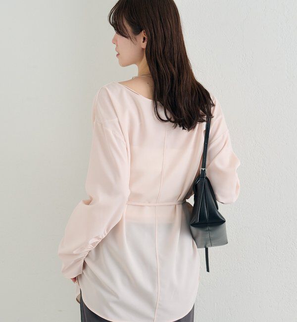  「サイドギャザーＴブラウス」|シャツ・ブラウス|