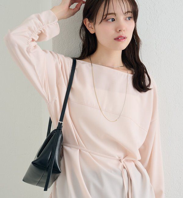  「サイドギャザーＴブラウス」|シャツ・ブラウス|