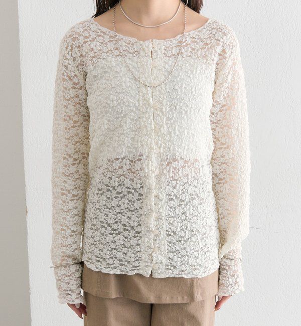  「フラワーカットレースカーディガン」|Tシャツ・カットソー|