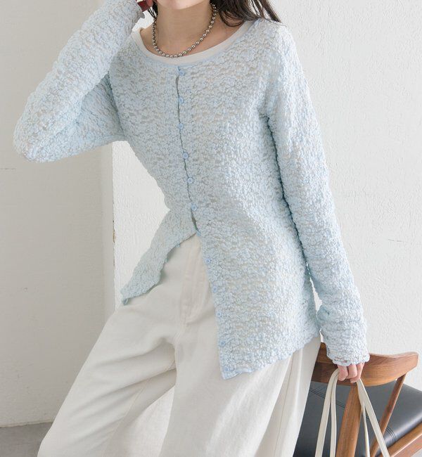  「フラワーカットレースカーディガン」|Tシャツ・カットソー|