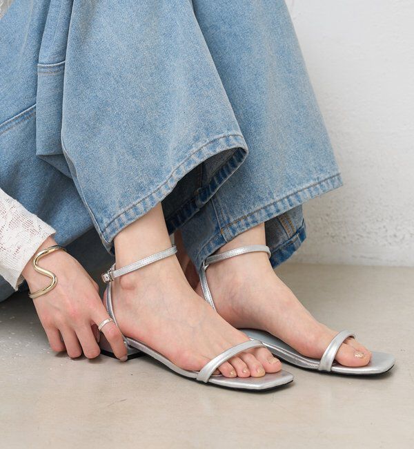  「ストラップフラットサンダル」|サンダル|