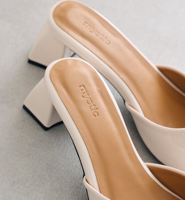  「スクエアトゥヒールサンダル」|サンダル|