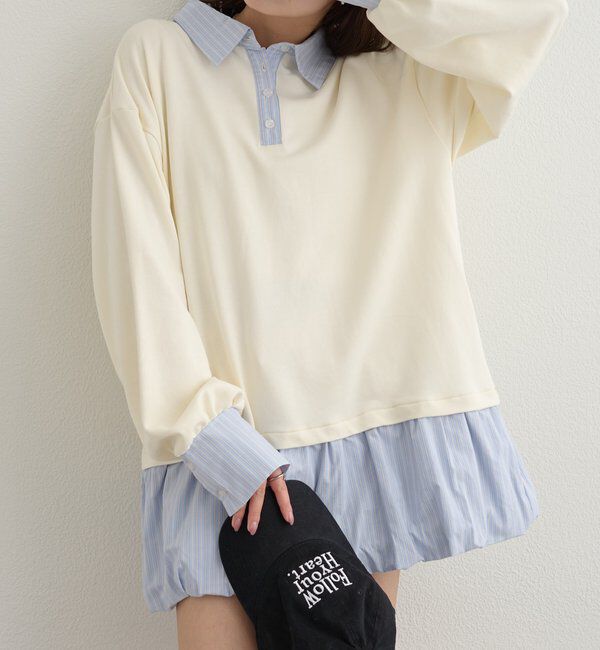  「バルーン切り替えミニワンピース」|ワンピース|