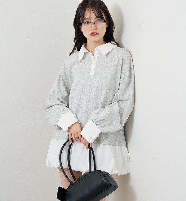  「バルーン切り替えミニワンピース」|ワンピース|