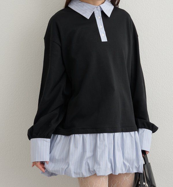  「バルーン切り替えミニワンピース」|ワンピース|