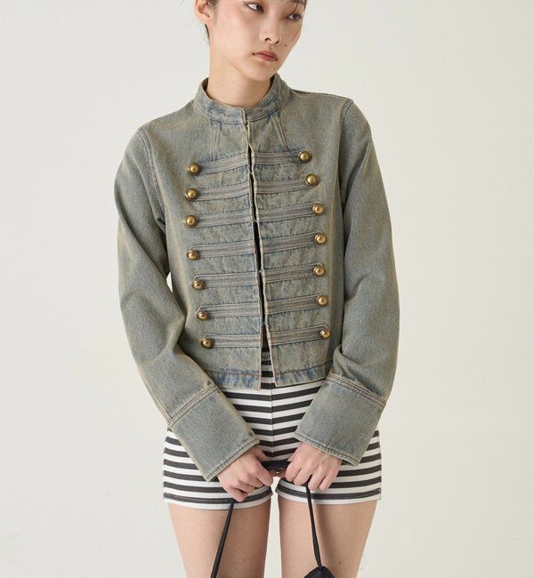  「ナポレオンデニムジャケット」|ブルゾン・スタジャン|