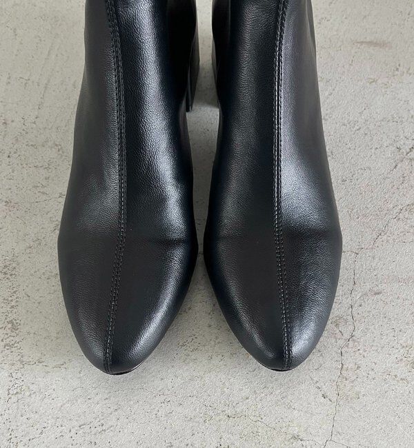  「スクエアヒールショートブーツ」|ショートブーツ|