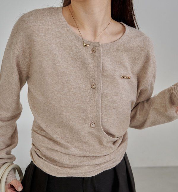  「カーディガン風アシメニット」|ニット・セーター|