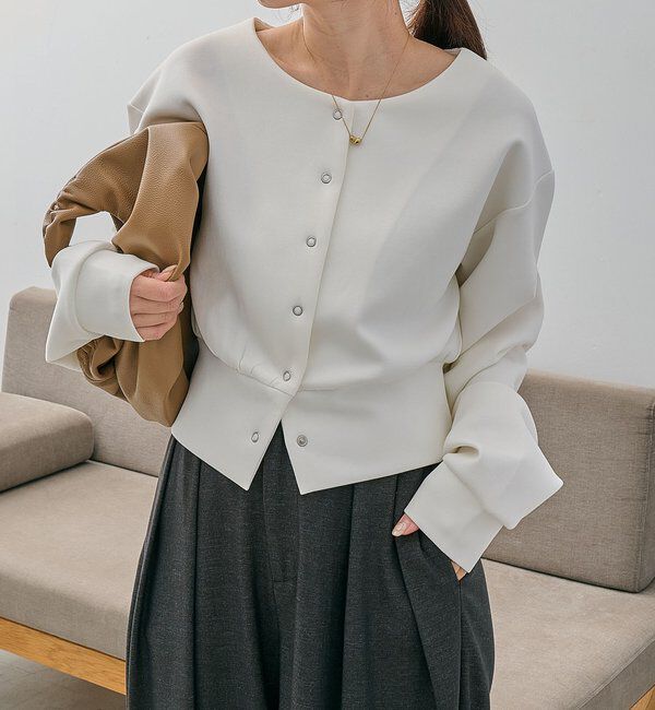  「ダンボールタックスリーブカーディガン」|Tシャツ・カットソー|