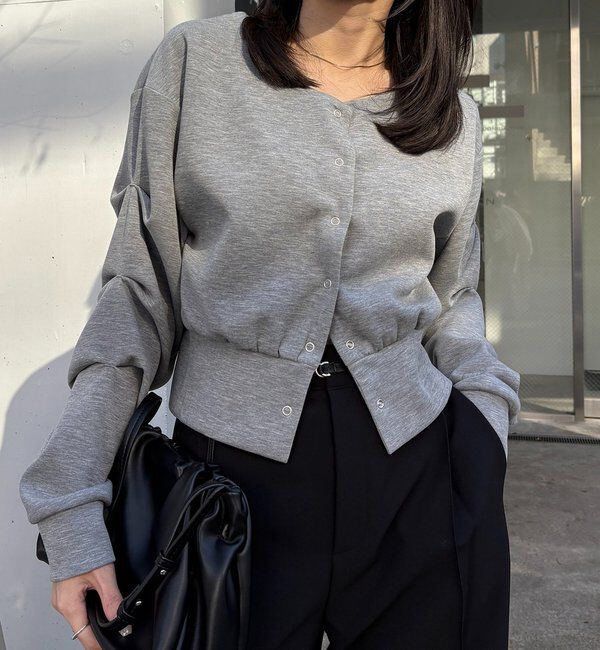  「ダンボールタックスリーブカーディガン」|Tシャツ・カットソー|グレー