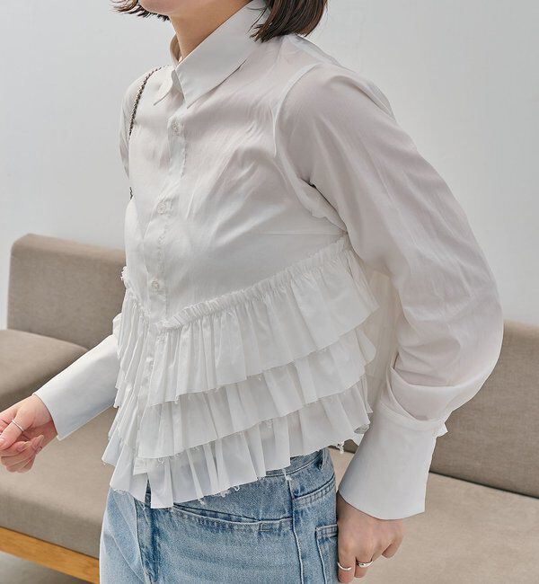  「裾フリルシャツ」|シャツ・ブラウス|