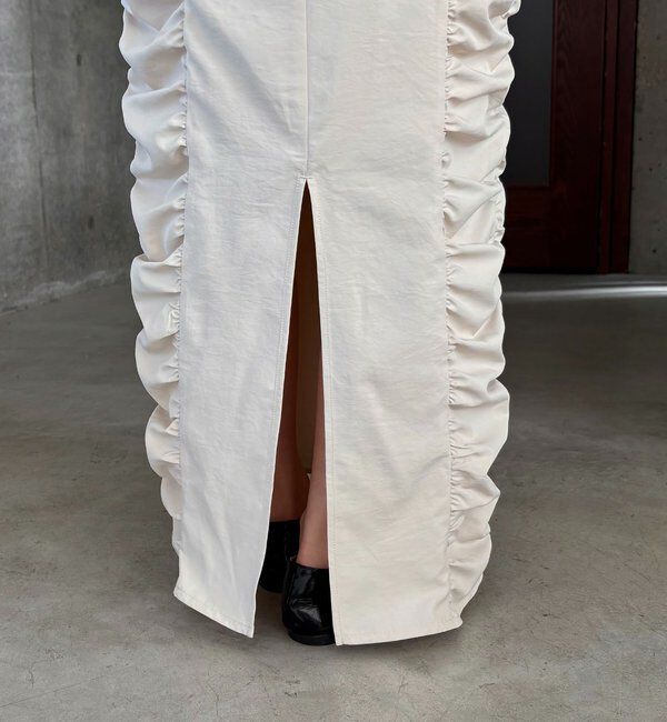  「【セレモニーシーンにも◎】ギャザーキャミワンピース」|ワンピース|