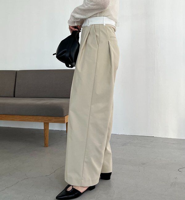  「〈C.L〉バイカラーウエストパンツ」|チノ|