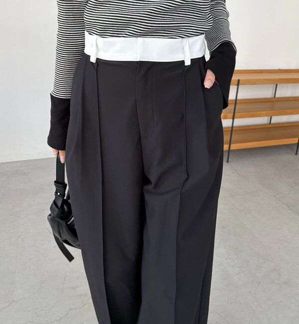  「〈C.L〉バイカラーウエストパンツ」|チノ|