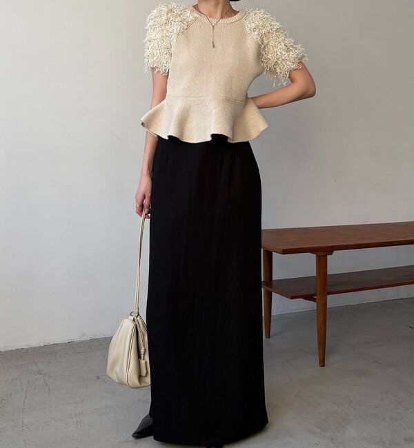  「フリンジペプラムニット」|ニット・セーター|