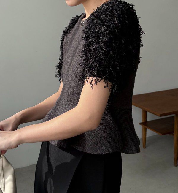  「フリンジペプラムニット」|ニット・セーター|