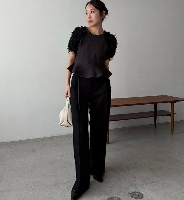  「フリンジペプラムニット」|ニット・セーター|