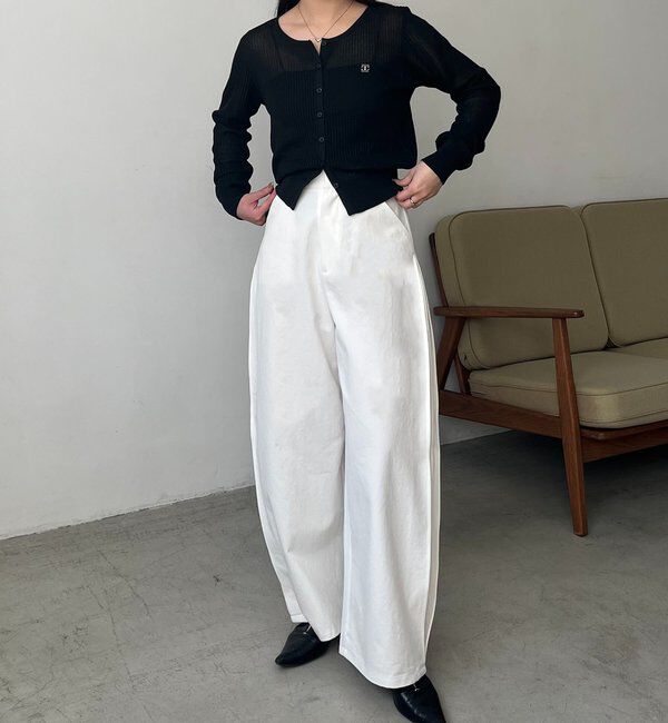  「【低身長サイズあり】サイドタックパンツ」|チノ|