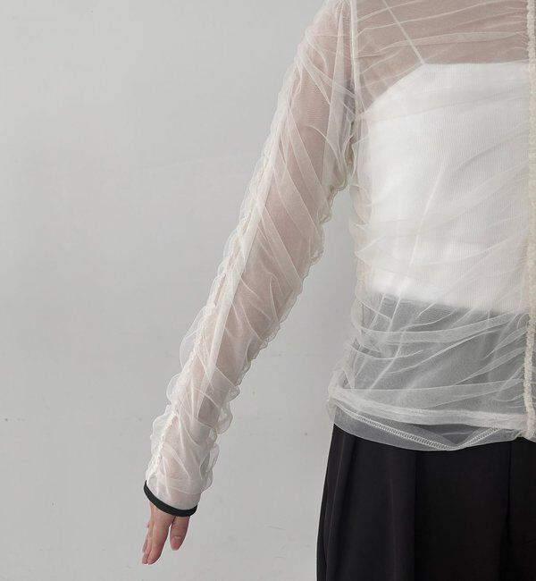  「チュールギャザーブラウス」|シャツ・ブラウス|