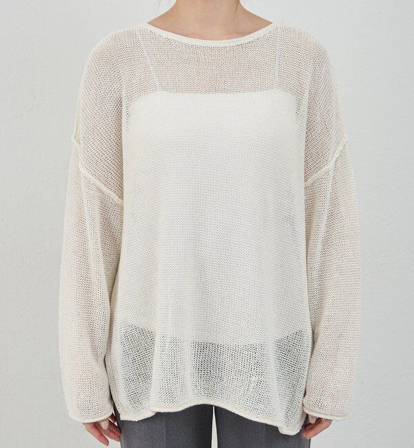  「【26SS予約】リネンオーバーニット」|ニット・セーター|