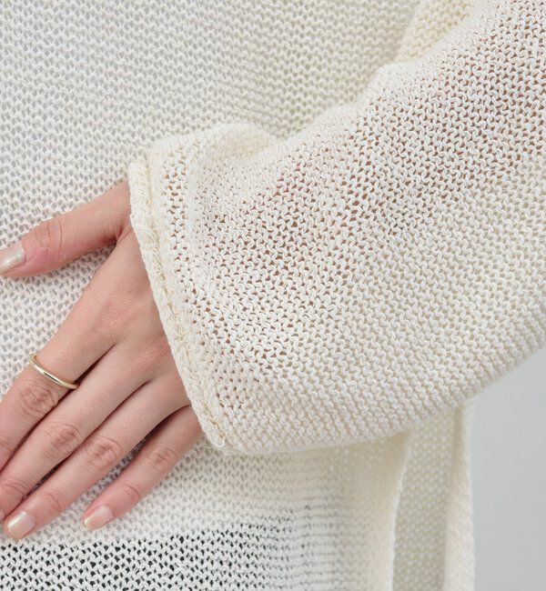 「【26SS予約】リネンオーバーニット」|ニット・セーター|