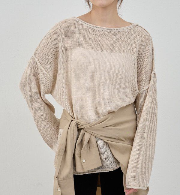  「【26SS予約】リネンオーバーニット」|ニット・セーター|