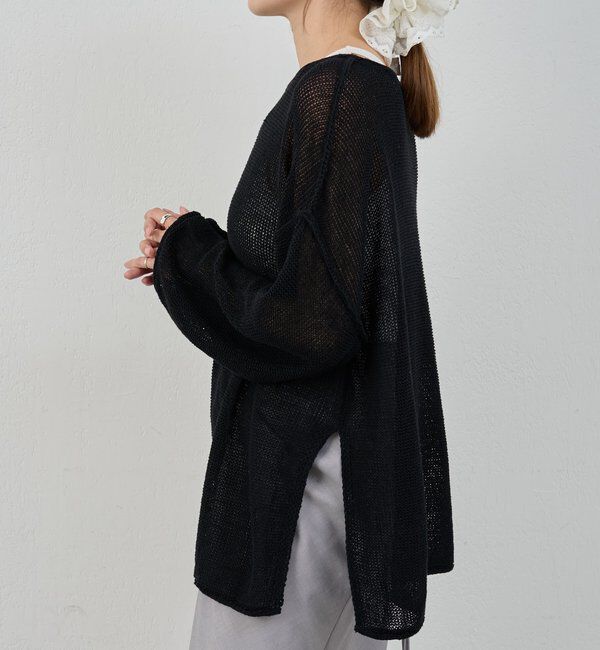  「【26SS予約】リネンオーバーニット」|ニット・セーター|